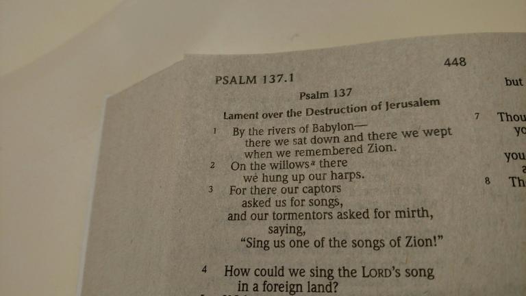 Psalm 137, part one