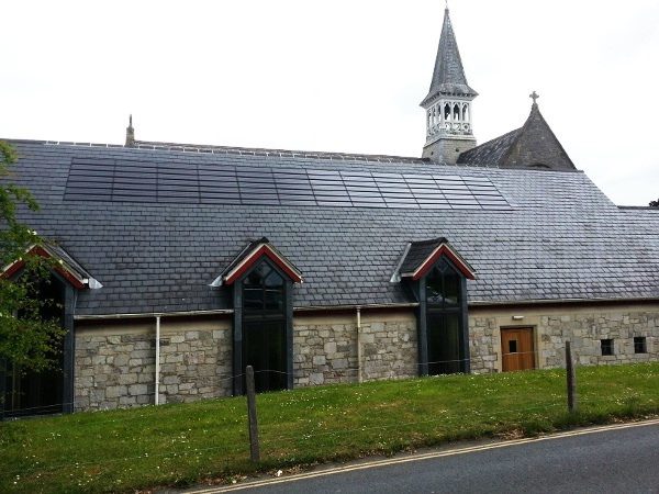 solar panel on church