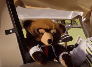 Trumpy Bear golfing