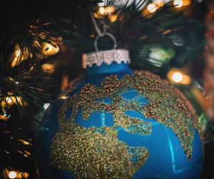 Earth Christmas ornament