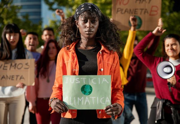 Climate justice protest. Justicia Climatica