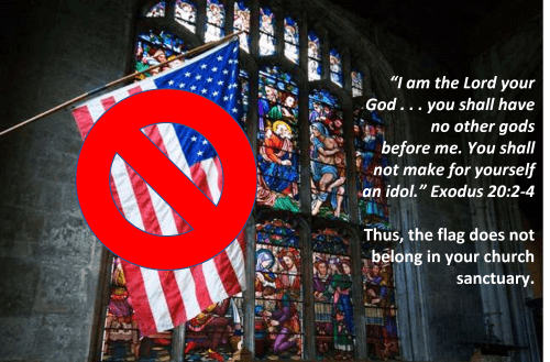 The flag does not belong in your church sanctuary