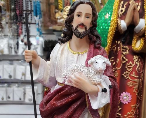 Plastic Jesus the Good Shepherd