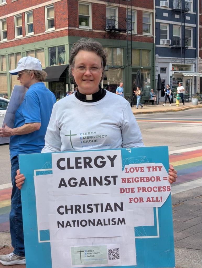 Rev. Dr. Leah D. Schade, No Kings Protest, 2025