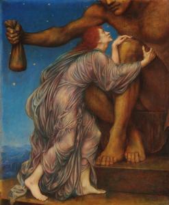 The Worship of Mammon, Evelyn De Morgan, 1909, public domain