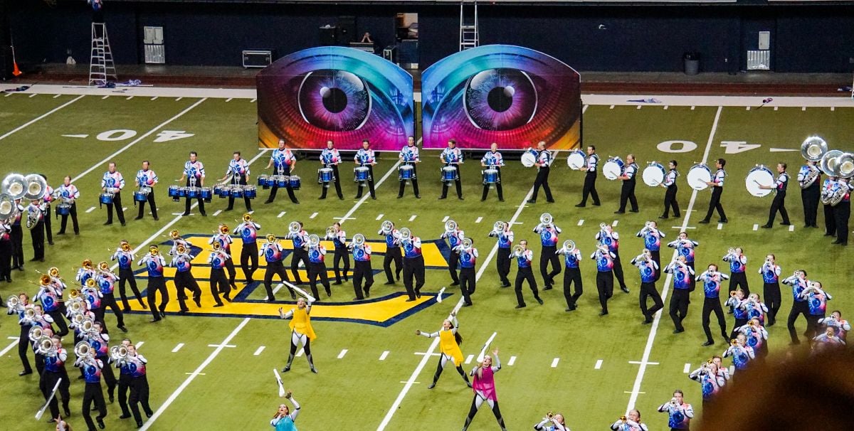 Sentience, Lafayette High School Marching Band, owl eyes, 2025