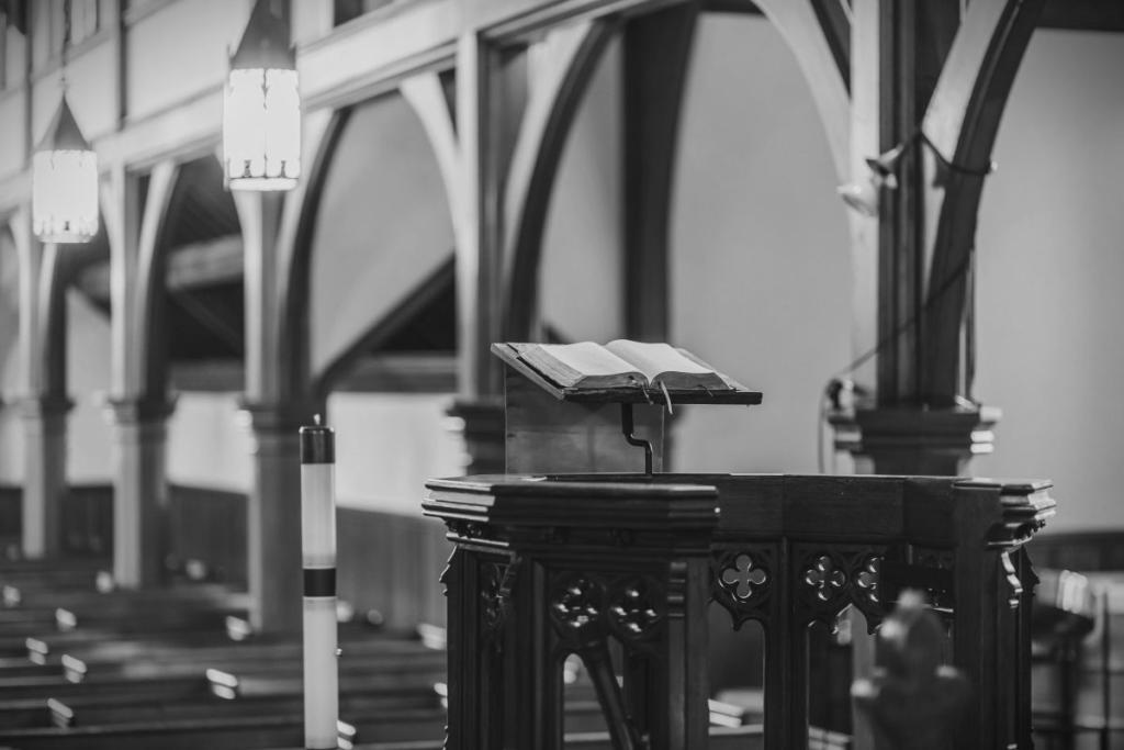 pulpit, Bible, sanctuary