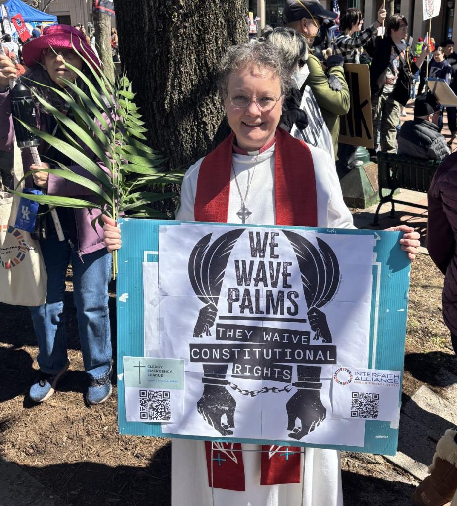 Rev. Dr. Leah D. Schade, No Kings protest, Lexington, KY, March 28, 2026