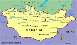 map of mongolia