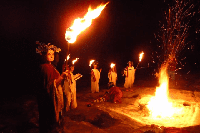 Sorita d'Este as a guest at an Autumn Equinox celebration with Threskeia,Threskeia, Bulgaria, 2015