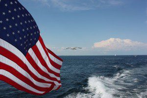 US flag 1 w ocean