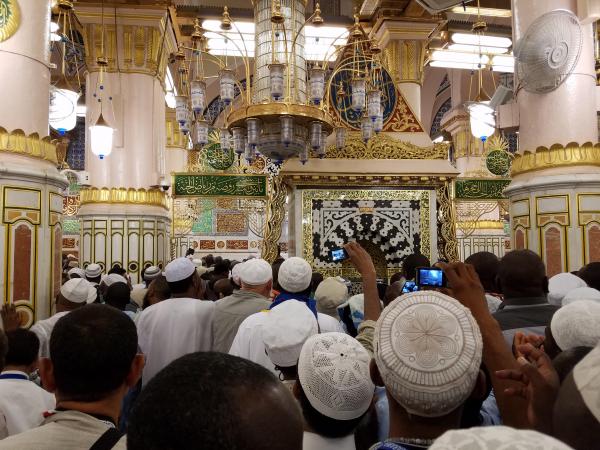 Prophet's Mosque Mehrab where Prophet led prayers