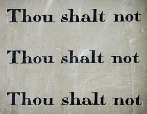 Ten commandment writings