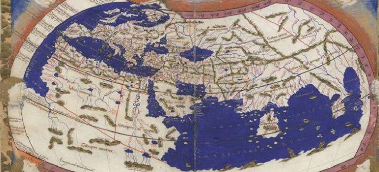 flat earth map vs globe map