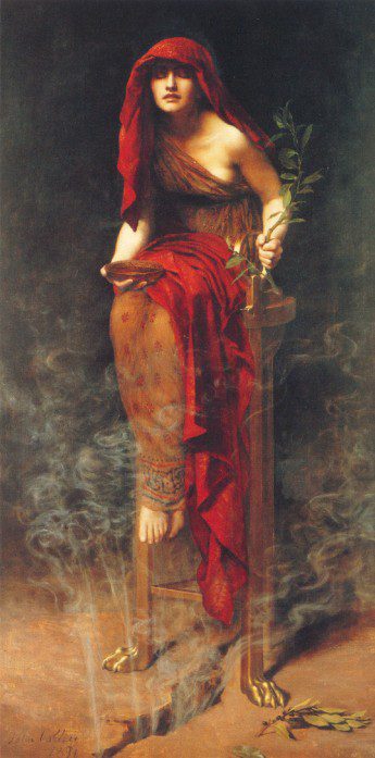 Priestess of Delphi, by John Collier, Wikimedia Commons