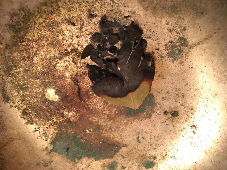 burned bay leaf for magic witchcraft