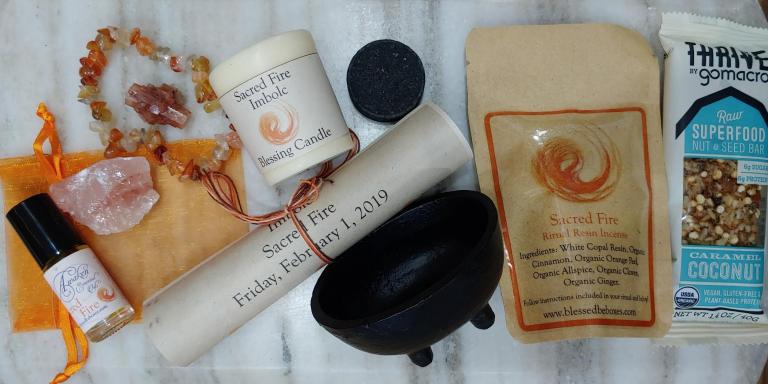 Imbolc Blessed Be Box Subscription pagan wiccan witch witchcraft ritual practice wheel of the year gift sacred flame fire