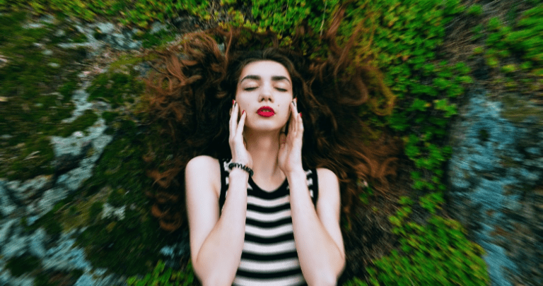 meditation for witches and pagans photo girl meditating to music