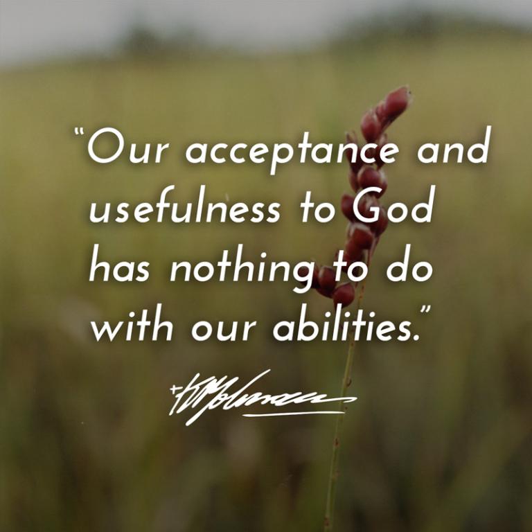 Our acceptance and usefulness - KP Yohannan - Gospel for Asia
