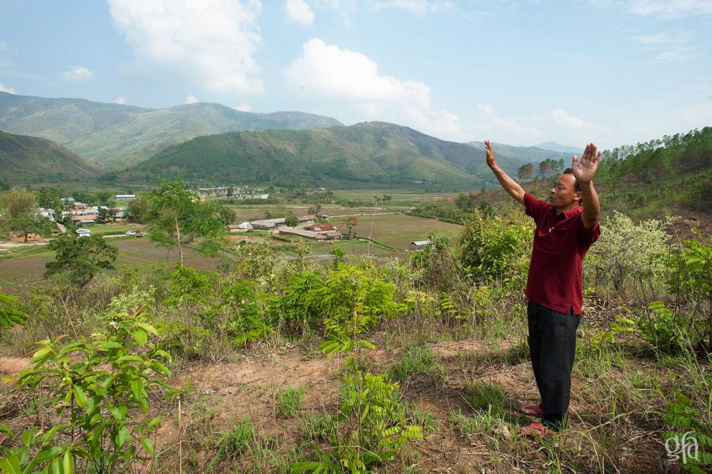 A GFA-supported missionary stands in prayer for his village - KP Yohannan - Gospel for Asia
