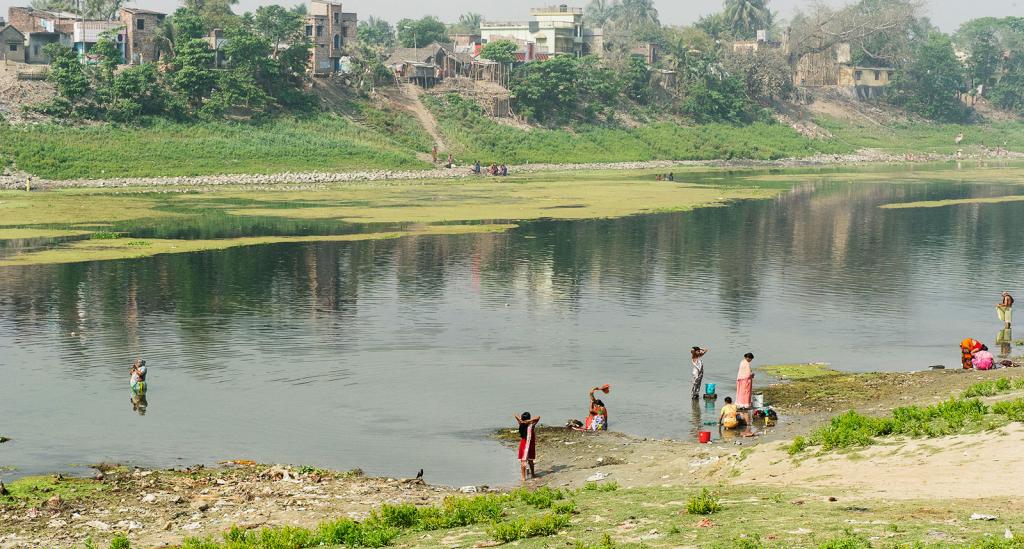 A river in India is often used for bathing, washing and drinking - KP Yohannan - Gospel for Asia