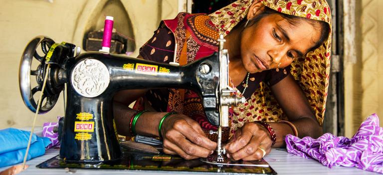 Sewing machine provides a widow with dignity and a way to earn an income despite the loss of a spouse - KP Yohannan - Gospel for Asia