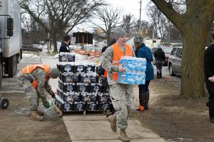 The National Guard delivers bottled water to residents of Flint, MI - KP Yohannan - Gospel for Asia