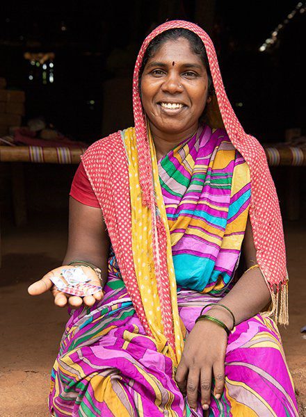 Rita is grateful for the free medication she received at the medical camp. Because of the medicine, her pain subsided, and she is able to accomplish daily tasks that had been impossible before.