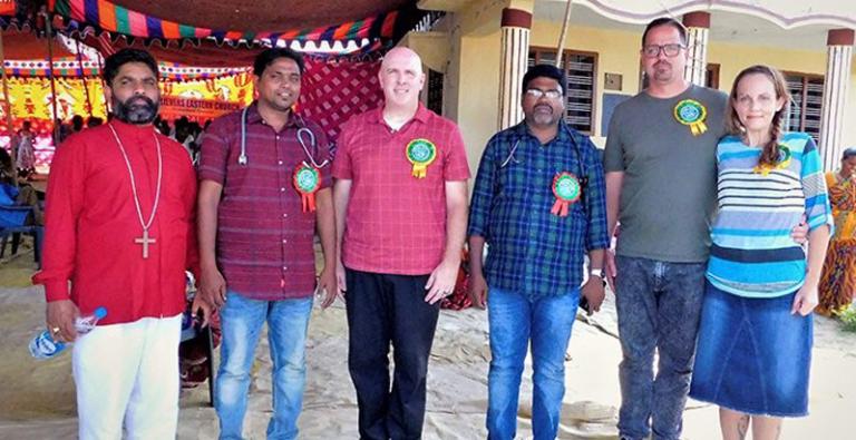 Tony (pictured third from the left) had the opportunity to visit a medical camp in October 2018.