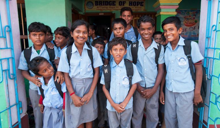 These GFA-supported Bridge of Hope students are getting ready to begin class after breaking for lunch. As children’s lives are transformed in Bridge of Hope, they bring new aspirations and knowledge home with them, and their families benefit as a result. Even beyond this, GFA’s Bridge of Hope program does much to uplift the communities it serves.