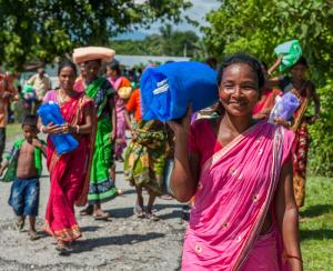 Gospel for Asia founded by Dr. K.P. Yohannan - These women were happy to receive a free mosquito net for their families from GFA-supported workers.