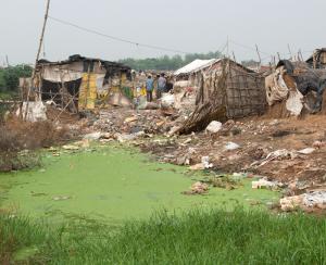 Gospel for Asia: Stagnant water is a perfect breeding ground for mosquitoes, endangering people living nearby.