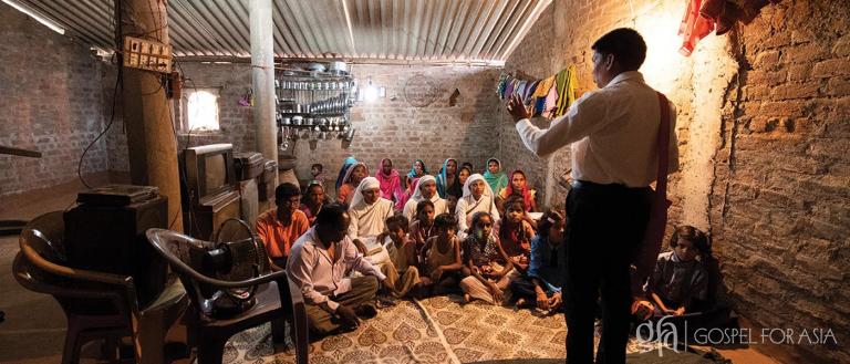 Rain and a tin roof: Discussing Saju and Aasia's story, one far too common to those in the grips of extreme poverty, and the tangible examples of God's love: tin sheets, protection from rain.