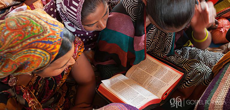  Gospel for Asia founded by Dr. K.P. Yohannan: Laija grew in her knowledge of God while Abeyma and Vivaan shared from the Word of God, just as these women learn by reading their Bible. 