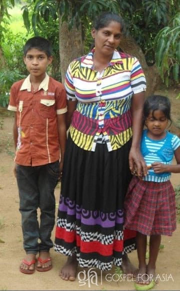 Gospel for Asia founded by Dr. K.P. Yohannan: Touched by God's mercy and kindness, Chamudi and her children underwent complete transformation at the hand of God.