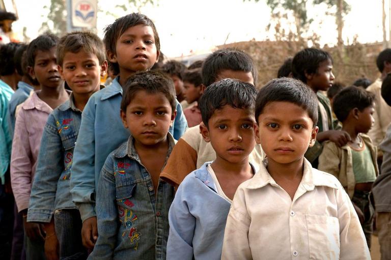 Children standing in line
