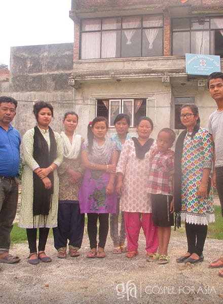 Gospel for Asia founded by Dr. K.P. Yohannan: When Abhaya (third from right) started attending the Gospel for Asia Bridge of Hope center (staff pictured), he slowly started to improve in his studies. Through Bridge of Hope, the Lord also provided friends and a loving atmosphere where Abhaya could grow.