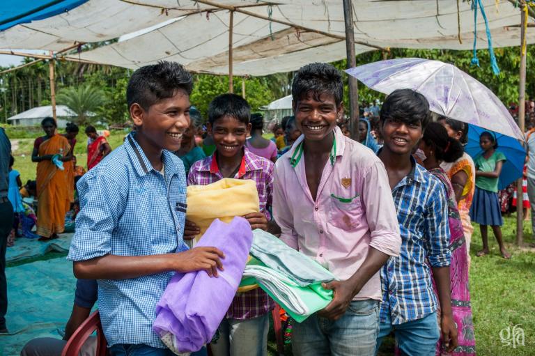 Receiving the gift of Mosquito Nets