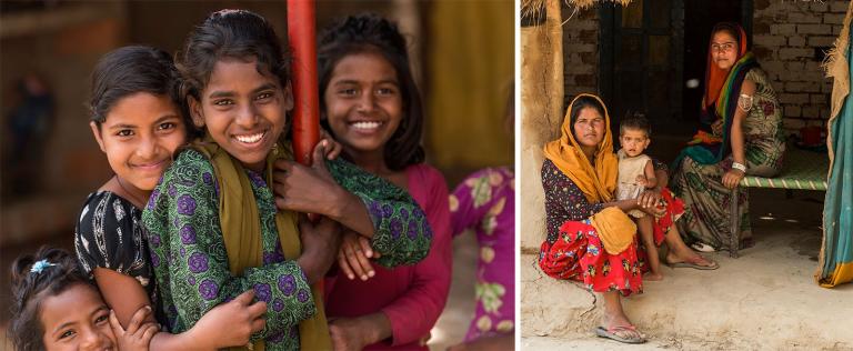 Villagers from the village that received outdoor toilets