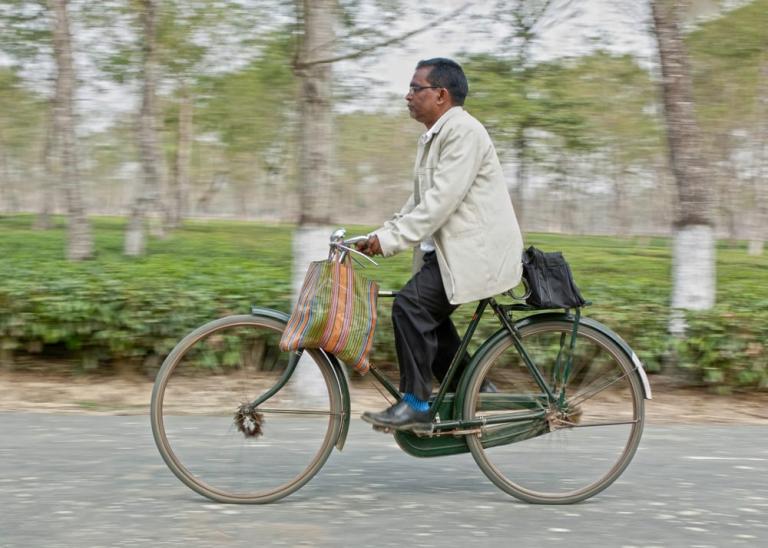 Rainer, GFA national missionary worker, and his bicycle