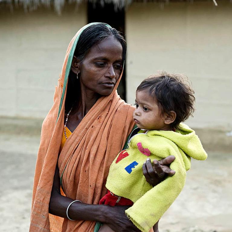 Mother and child trapped in generational poverty