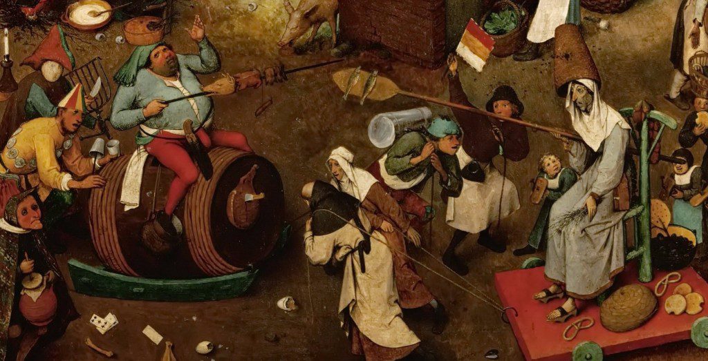 The Fight Between Carnival and Lent by Pieter Bruegel. CC Wikimedia. 