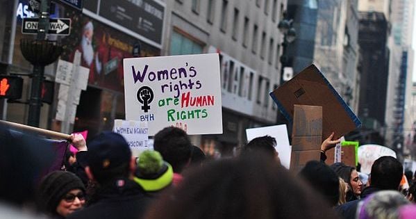 women's rights protest, New York