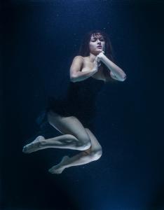 under water