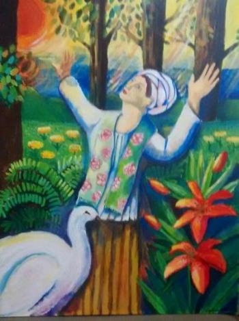 Painting by Stephenie Bushra Khan