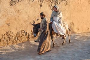 Mary and Joseph journey to Bethlehem. From LDS.org