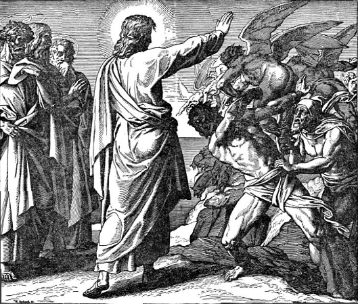 Jesus casts Legion from the man into swine