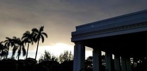 Laie Hawaii temple in early morning light