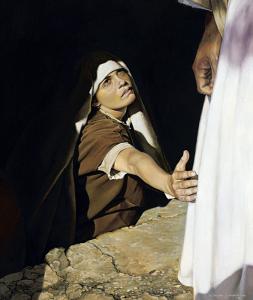 Daughter woman issue of blood touched the Savior's garment
