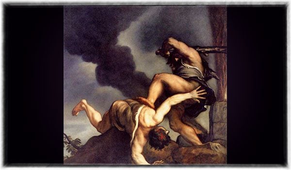 Titian (1542-1544), Cain and Abel, via Wikimedia, Public Domain